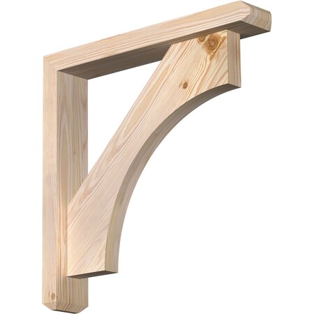 Ekena Millwork Westlake Craftsman Smooth Bracket w/ Offset Brace, Douglas Fir, 3 1/2"W x 20"D x 20"H BKT0402X20X20WTL04SDF